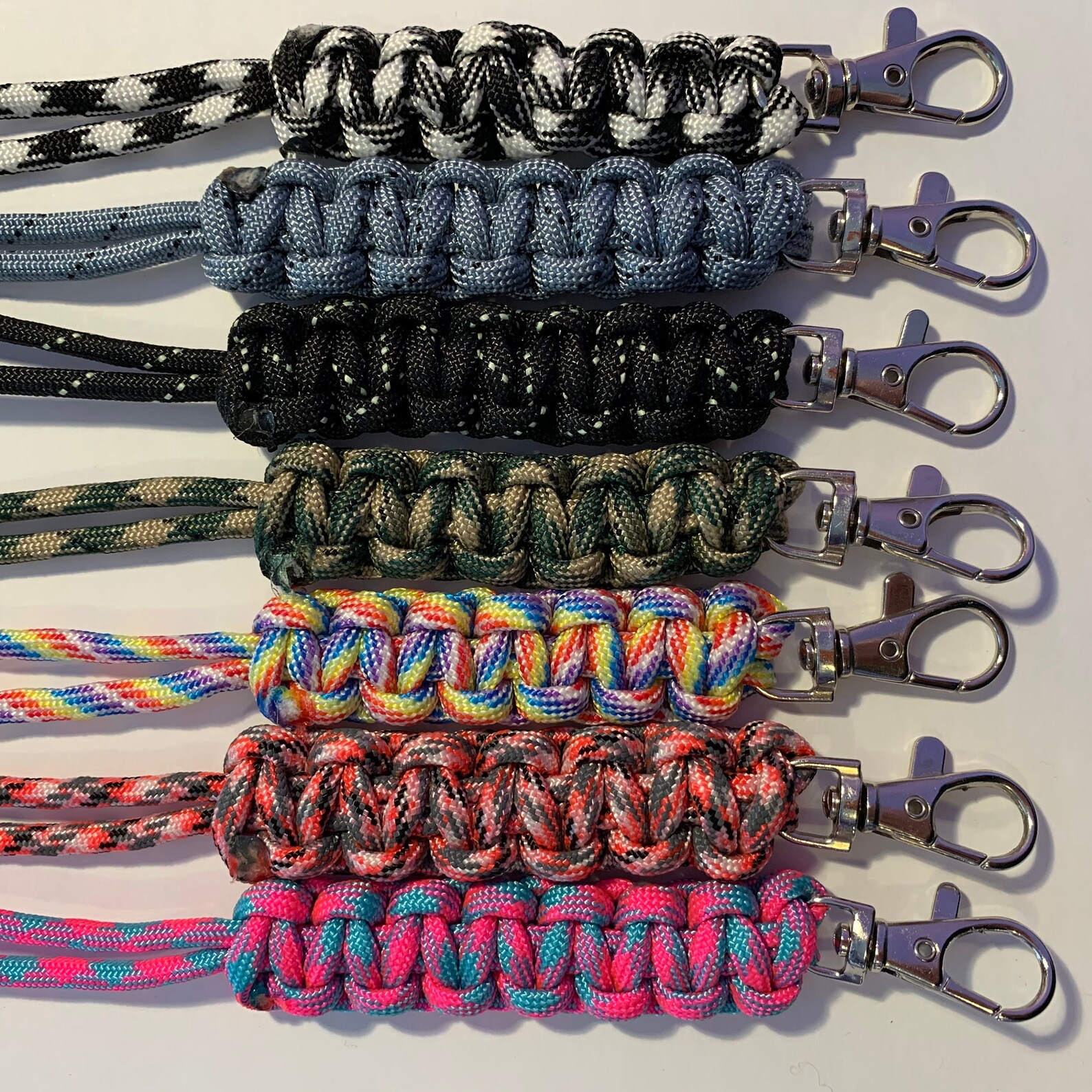 Paracord Lanyard for ID Keys and more Free Shipping Etsy