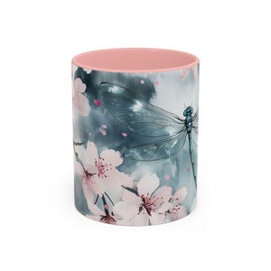 Dragonfly Blossom Coffee Mug, Enchanted Morning Tea Cup, Nature Lover Gift, Floral Decor, Coffee Break Essential