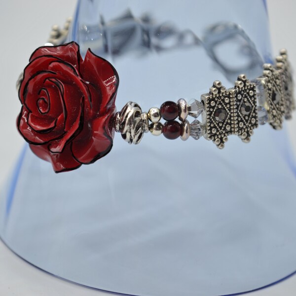 Bold Red Rose Bracelet – Custom Fitted