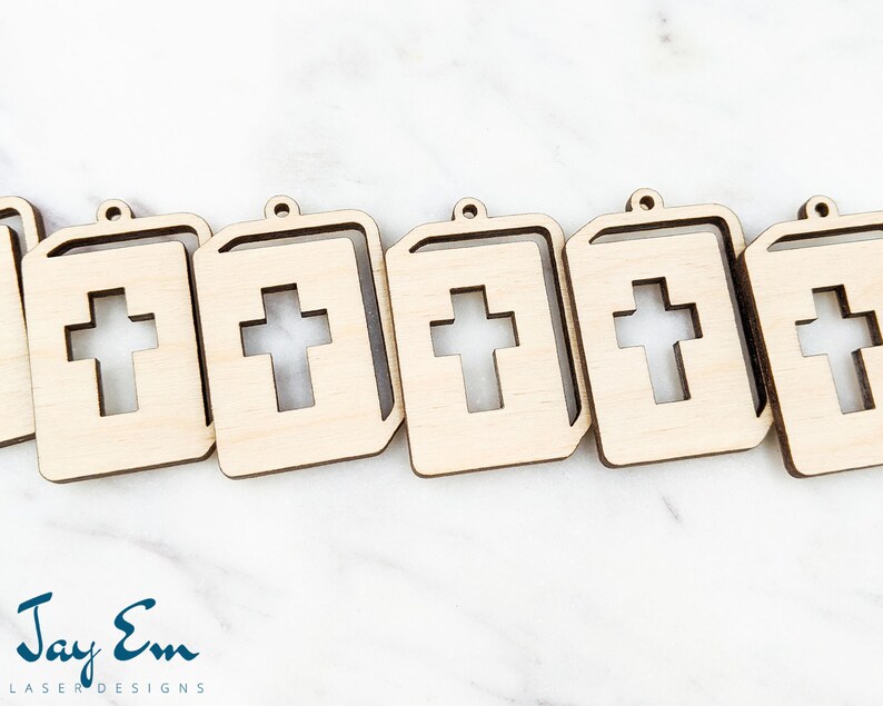 10 Pieces DIY Unfinished Laser Cut Natural Wood Earrings Blanks Bible Shape Wood Jewelry- Wood Shapes