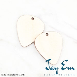 10 Pieces - DIY Unfinished Laser Cut Natural Wood Earrings Blanks - Wood Jewelry Accessories - Wood Shapes - Guitar Pick Wood Blank