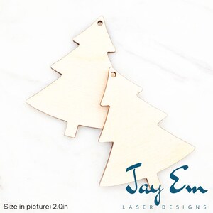 10 Pieces - DIY Unfinished Laser Cut Natural Wood Earrings Blanks - Wood Jewelry Accessories - Wood Shapes - Tree #2 Wood Blank