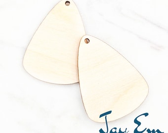 10 Pieces - DIY Unfinished Laser Cut Natural Wood Earrings Blanks - Wood Jewelry Accessories - Wood Shapes - Candy Corn Wood Blank