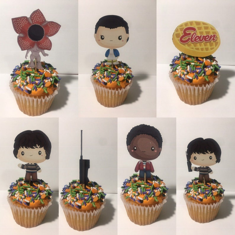 Stranger things cake topper stranger things cupcake toppers | Etsy