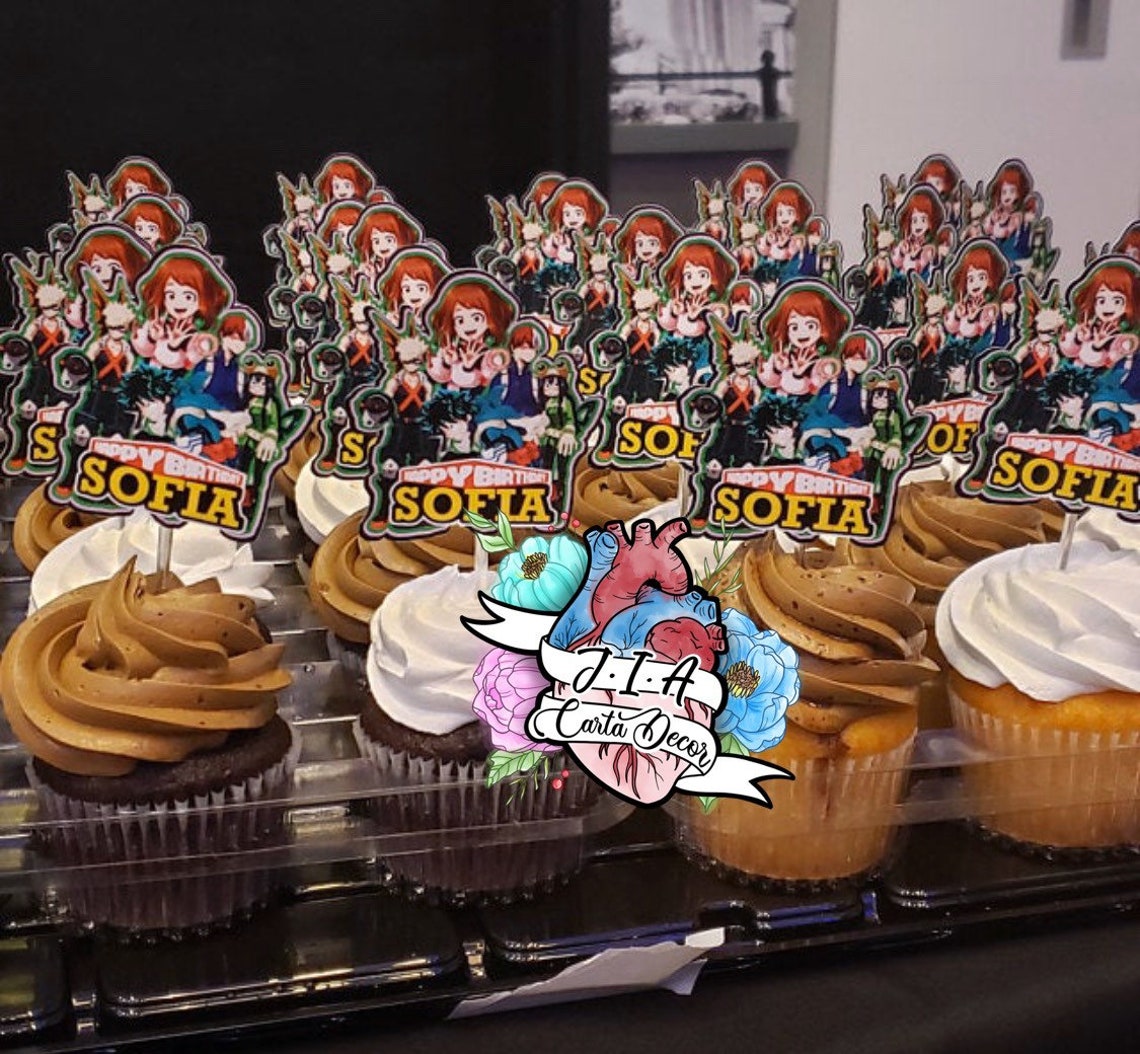 My hero academia/My hero academia Cake Topper/cupcake toppers/ | Etsy