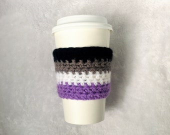 Ace Pride Crochet Coffee Cozy