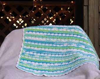 Blue Hue Crochet Baby Blanket