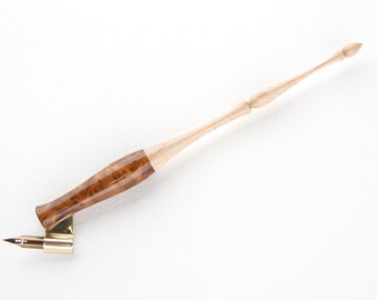 Porte-stylo de calligraphie oblique en bois fait main PISZ STUDIO. Pour cuivre, spencerian, calligraphie moderne, ornementale porte-plume stylo plume