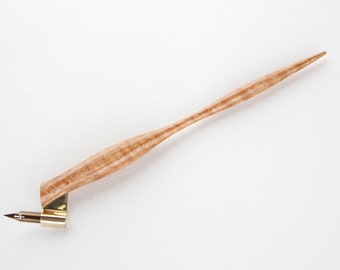 Porte-stylo de calligraphie oblique en bois fait main PISZ. Pour cuivre spencerian moderne ornemental calligraphie porte-plume stylo plume laqué
