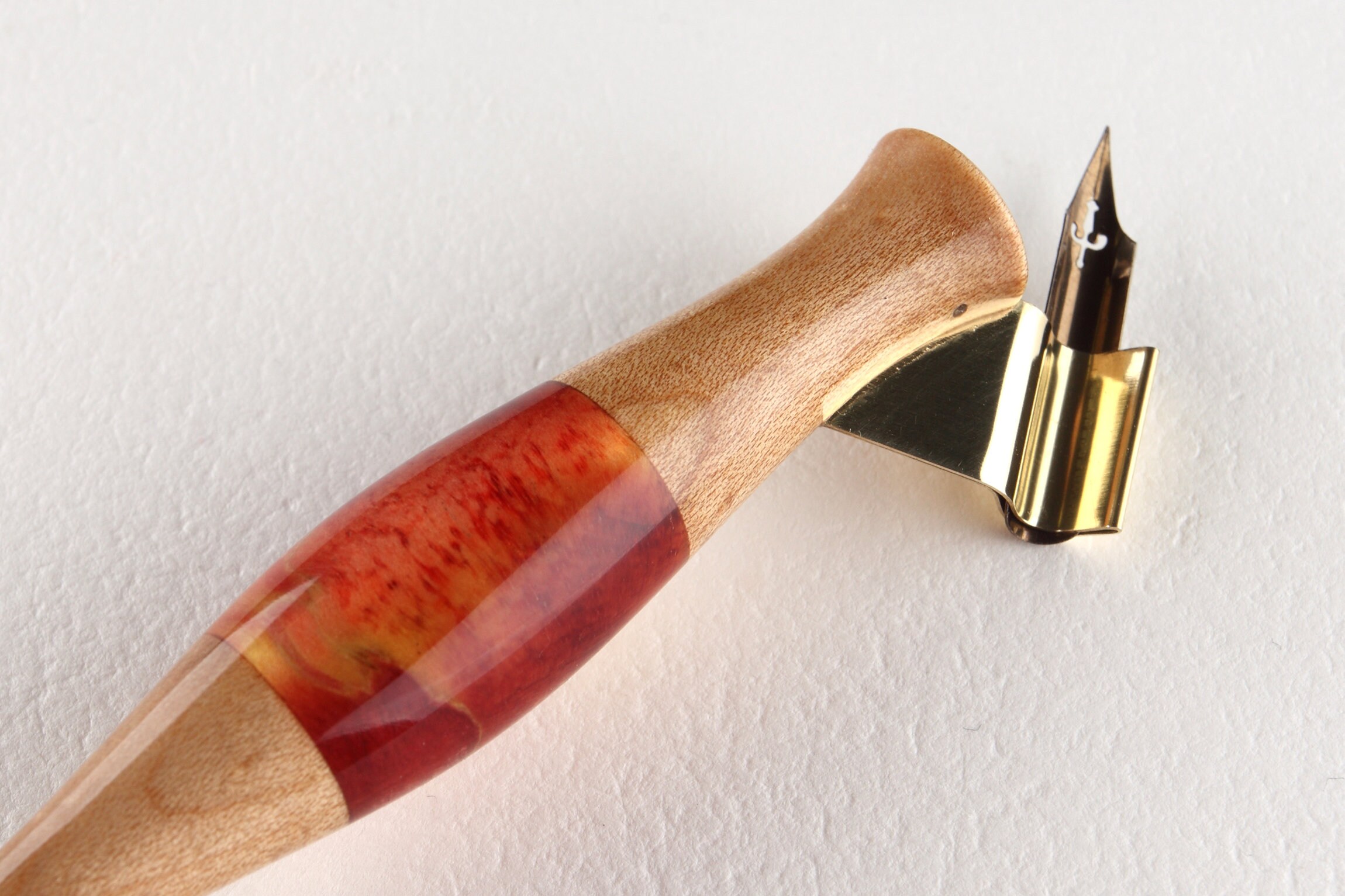 PISZ Handmade Wooden Oblique Calligraphy Pen Holder Maple Etsy