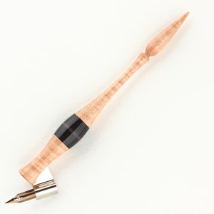 PISZ handmade wooden oblique calligraphy pen holder. For copperplate, spencerian, modern, ornamental penmanship penholder high gloss finish