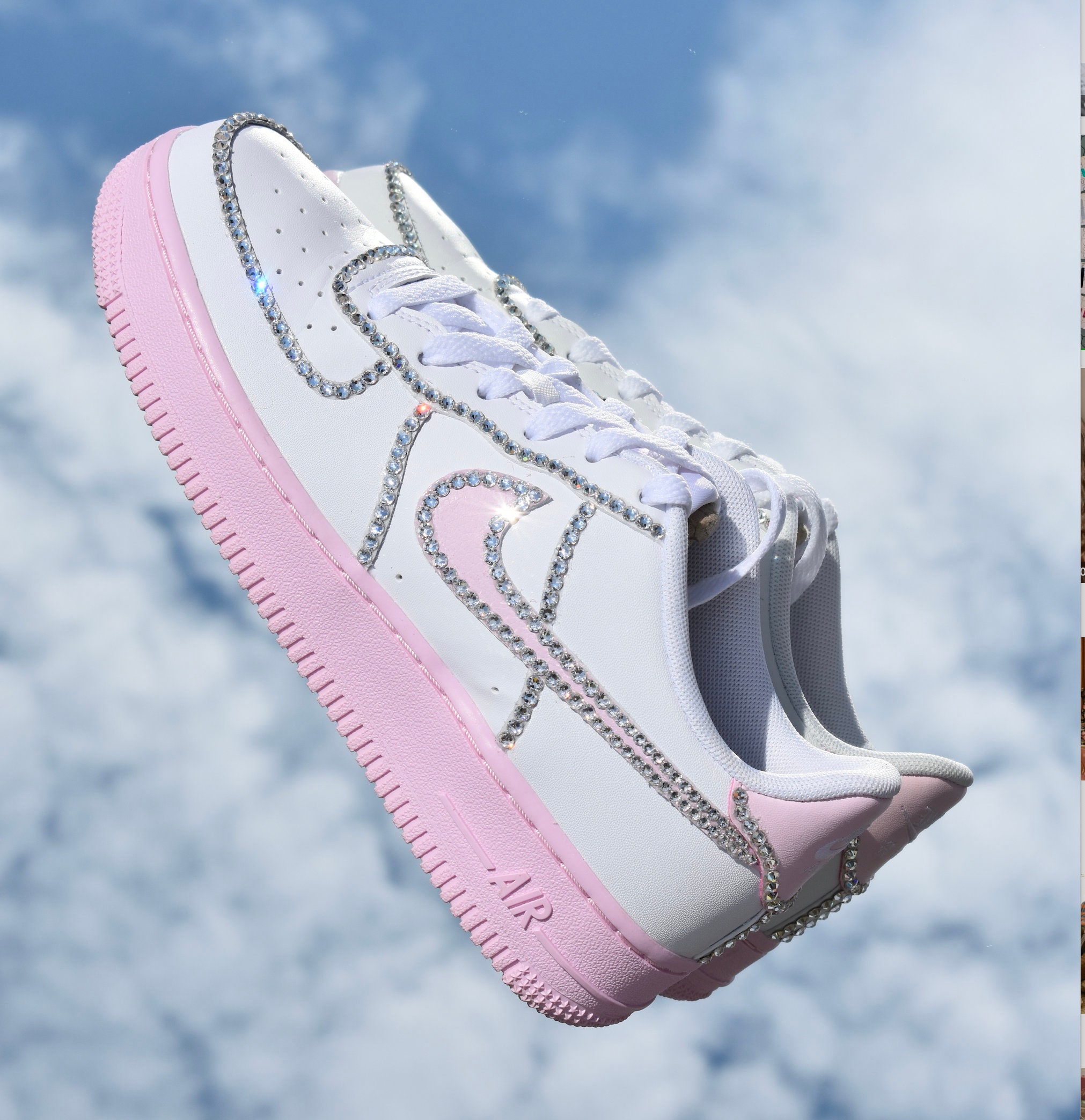 Pink Barbie Nike Air Force 1 Low Sneaker Swarovski Jewel | Etsy