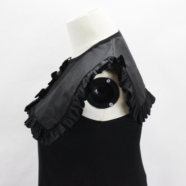 Black Sailor Collar Fake Collar Stringy Selvedge Collar Etsy