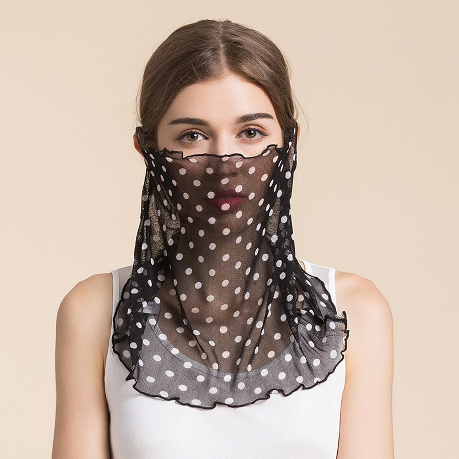 Floral Silk Mask Thin Mask Neck Gaiter for Women Veil Face Etsy