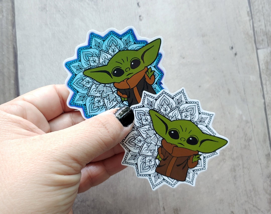 Star Wars Mandalorian Baby Yoda Mandala Sticker - Etsy Hong Kong