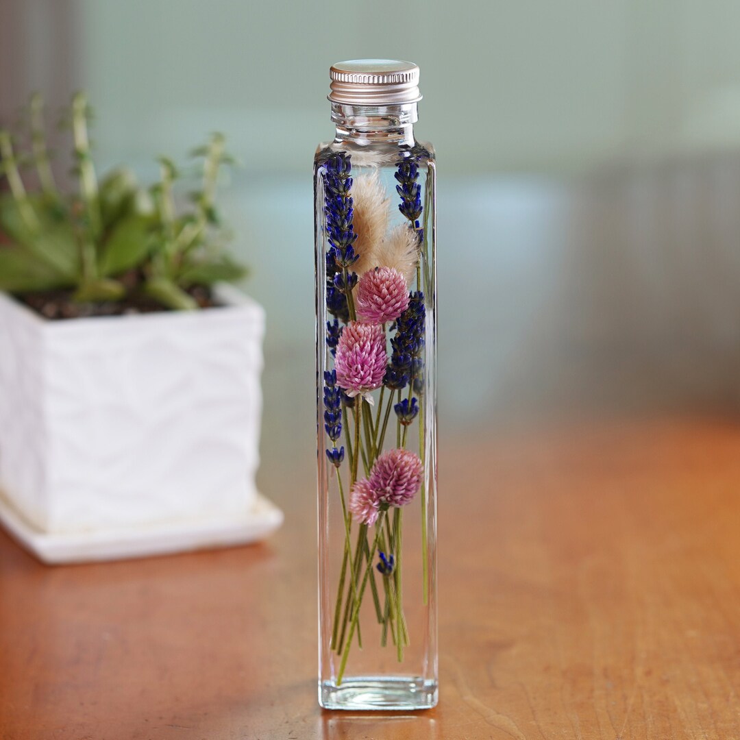 Herbarium, Herbarium Bottle, Flower Gift, Dried Flowers in a Bottle