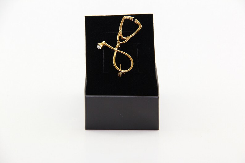 Silver Stethoscope Brooch Gold Stethoscope Pin Doctor Gift Etsy