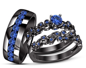 trio ring set gold