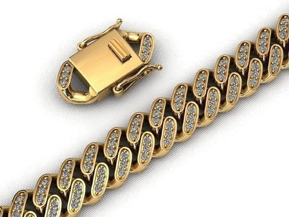 Mens Womens Round Cut Diamond Cuban 