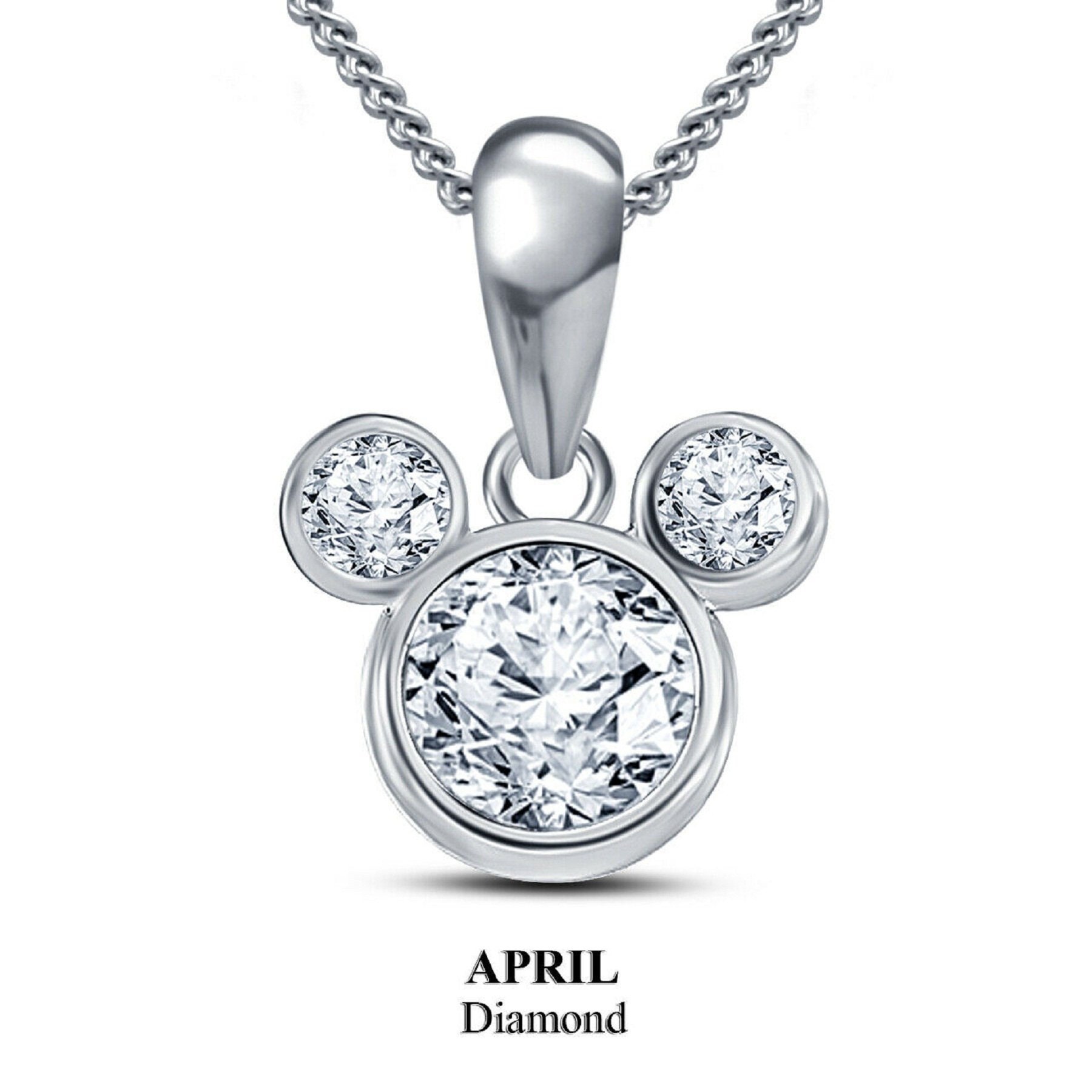 Collier "E" En Argent Avec Diamants - Marque Mikey London - Occasion