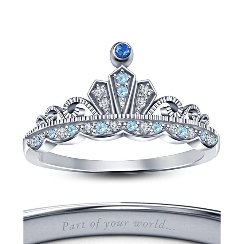 Cinderella Disney Princess Ring in 925 Sterling Silver 10k - Etsy