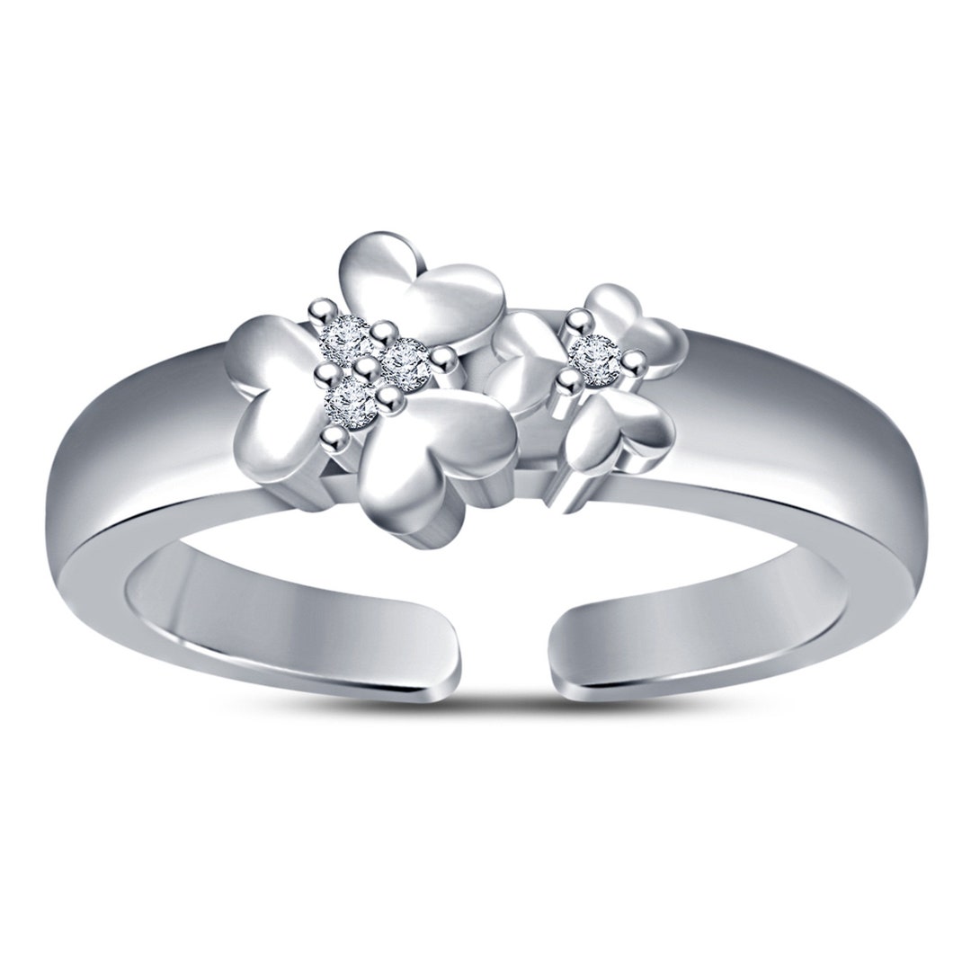 925 Solid Sterling Silver Daisy Flower Toe Ring for - Etsy