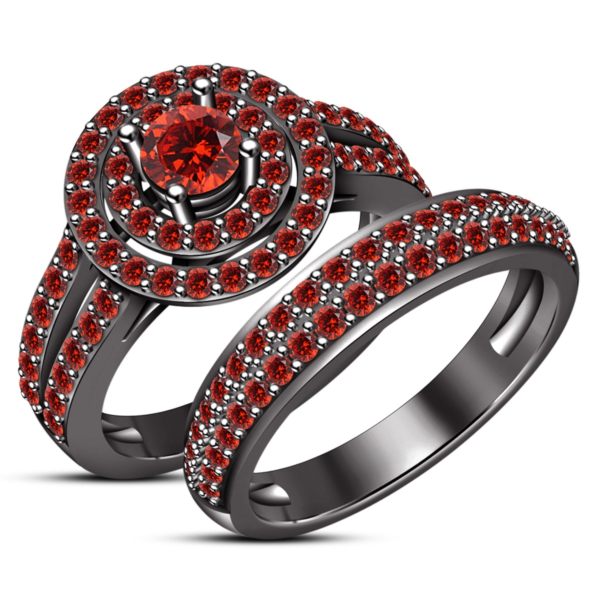 garnet bridal set