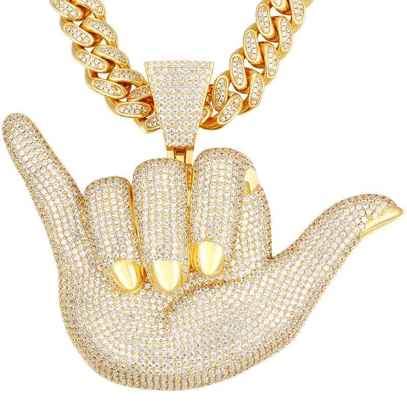 Hip Hop Customized Pendant for Him, Iced Out Bling Gold Plated Pendant ...