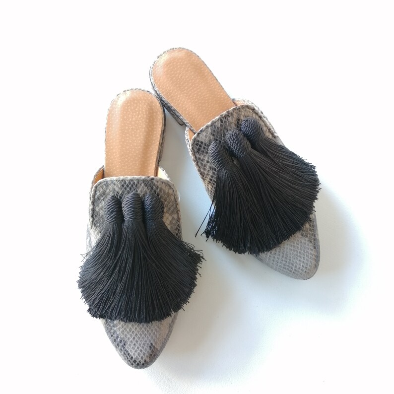 report tosh snake embossed mule