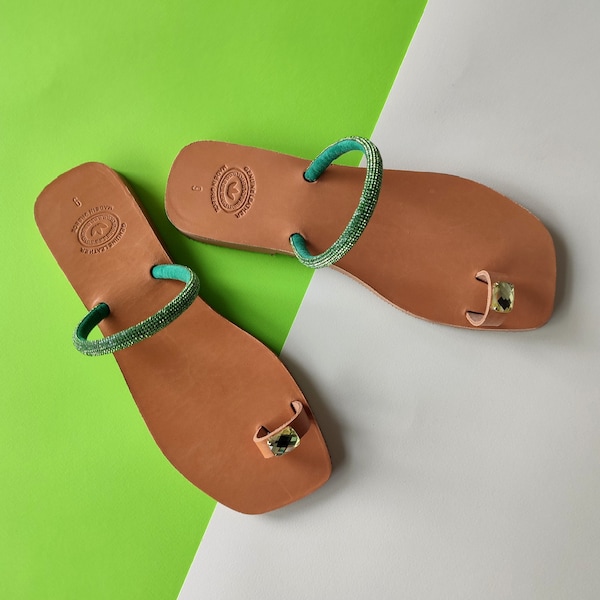 schuh green sandals
