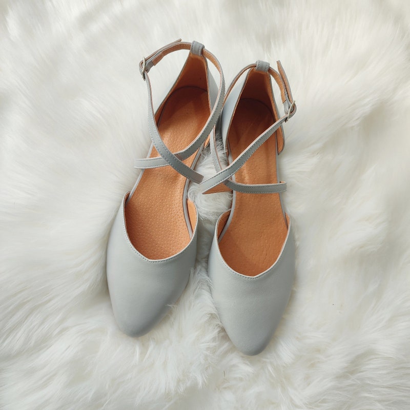 light grey wedding shoes