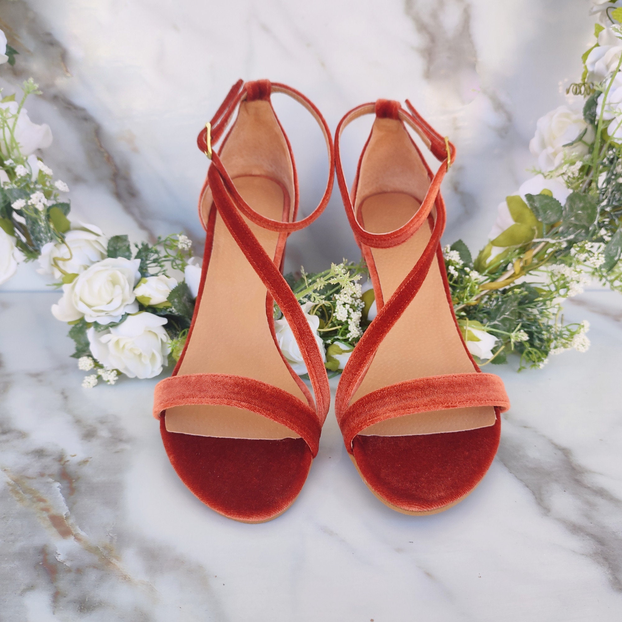 Rust suede heels hot sale
