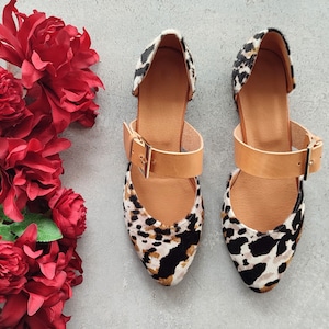 Leopard Print Shoes, Modern Animal Print Ballerinas, Handmade Stylish Shoes, Spring Pumps, Flat Shoes, All-day Comfy Shoes, Sister&#39;s Gift