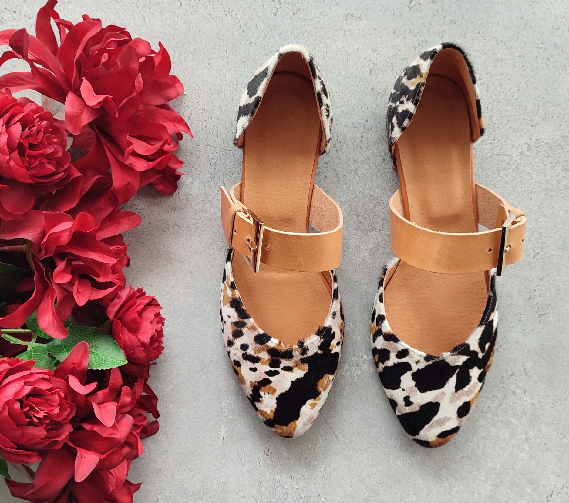 Staud Gina Cheetah-Print Flat Mules