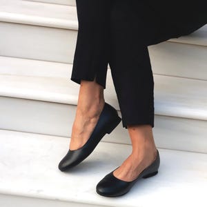 Ballerinas Shoes, Black, Red, Brown, Beige, Handmade Leather Flats, Women&#39;s Shoes, Slip Ons