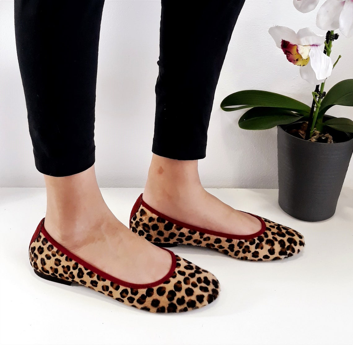 leopard pony hair shoes
