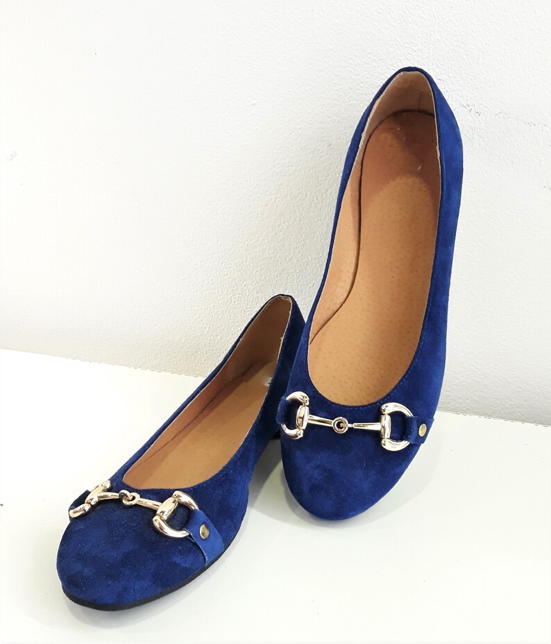 sapphire blue flats