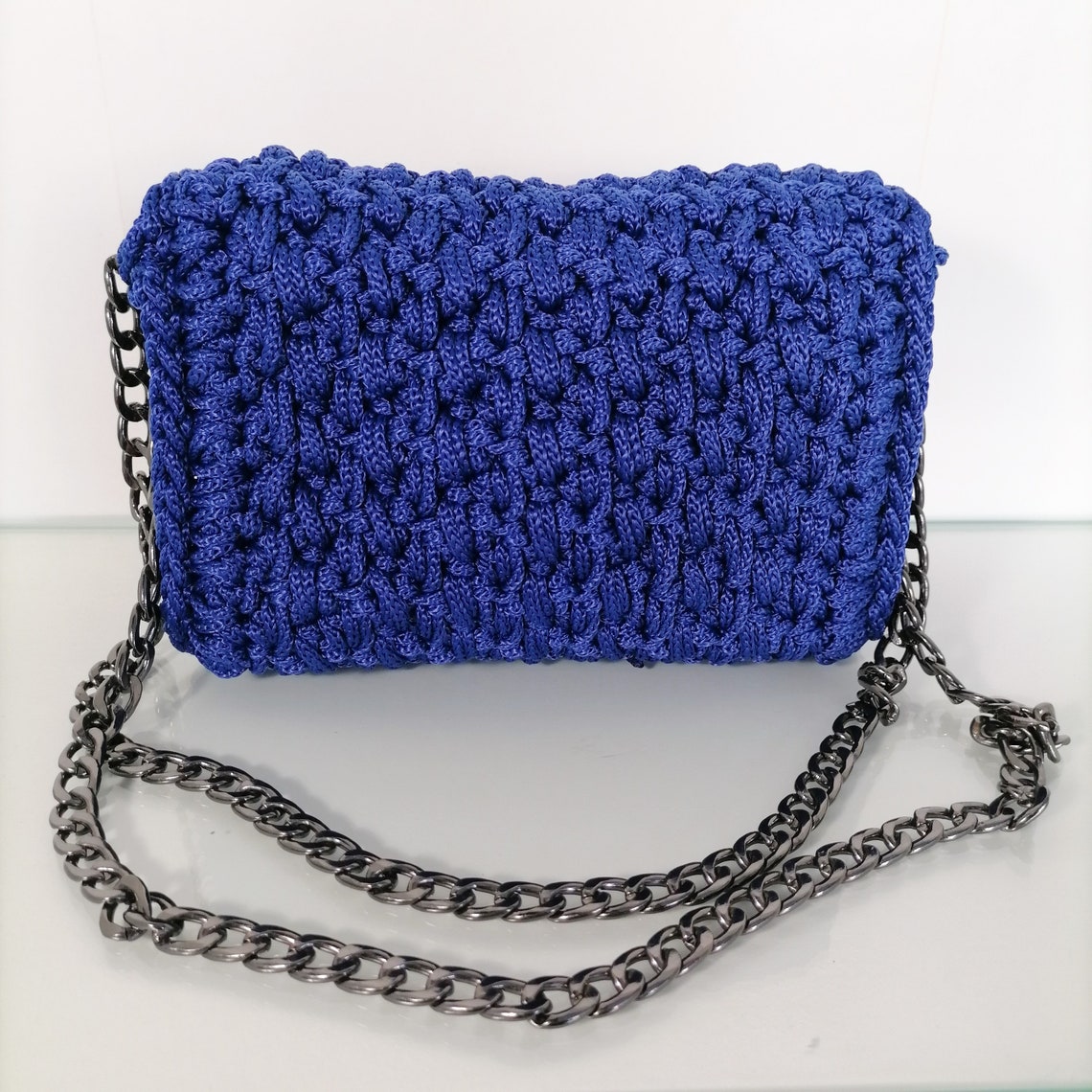 Evening Knitted Clutch Bag Shoulder Bag Stylish Clutch Bag Etsy