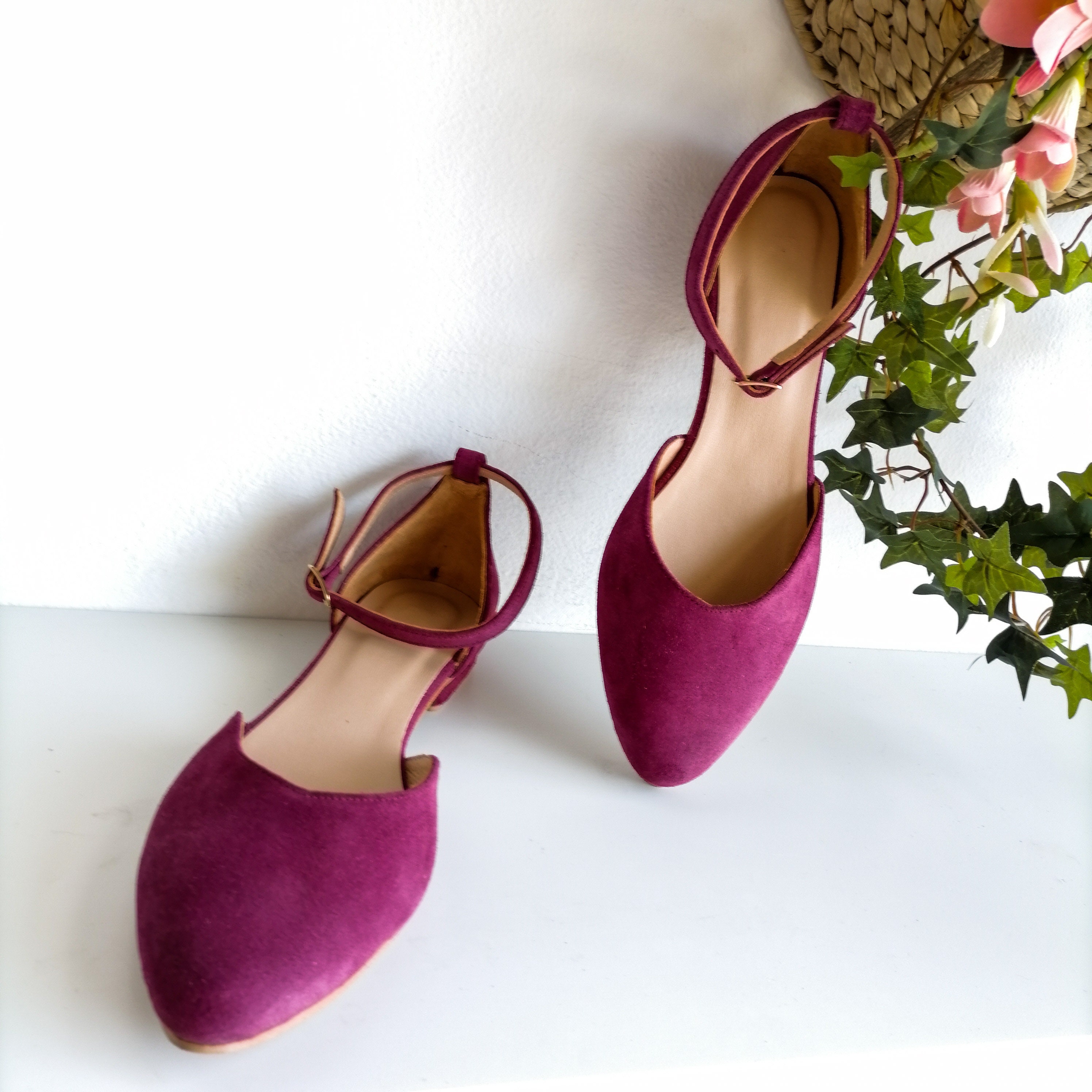 fuchsia ballet flats