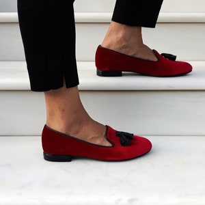 Flecos Men's Tassel Loafer With Red Sole Slip-on Patent -  Denmark
