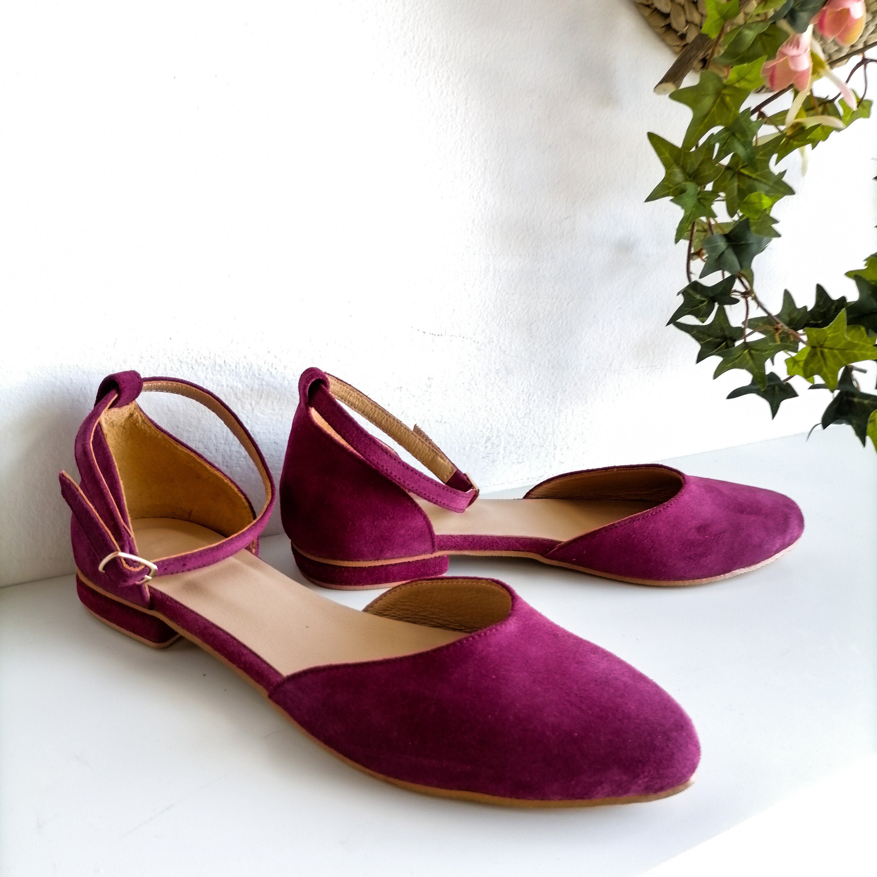 fuchsia ballet flats