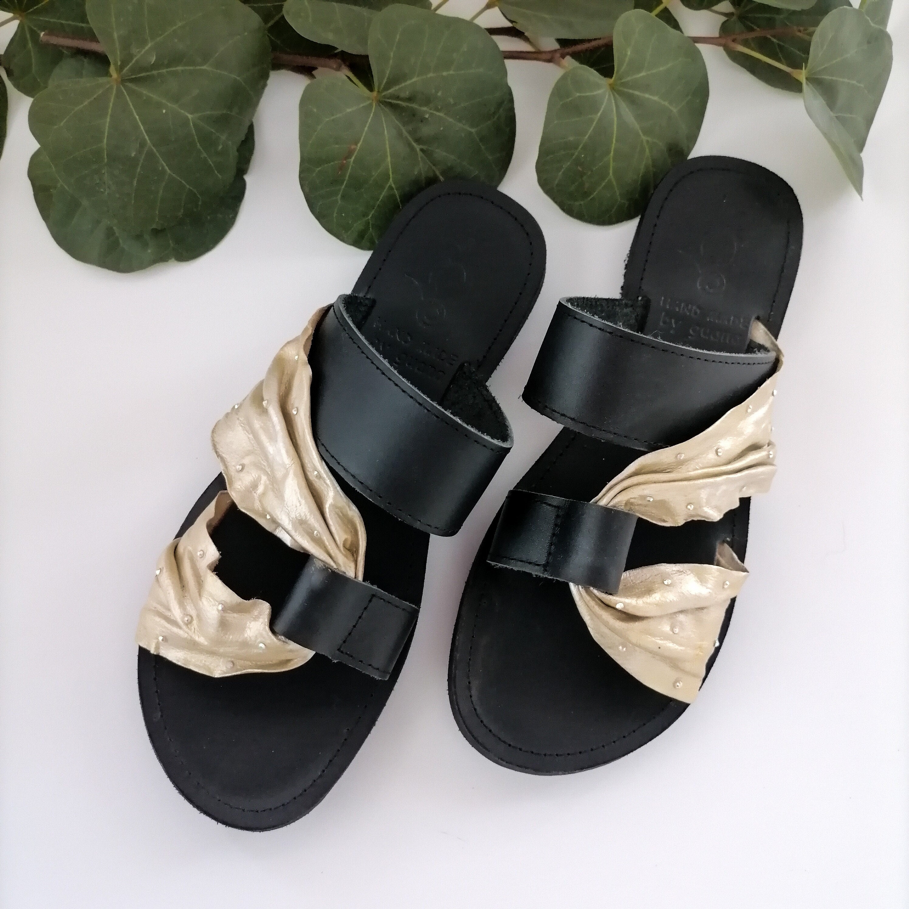 Unusual Artistic Sandal Open Toe Flat Sandals Hand-painted - Etsy