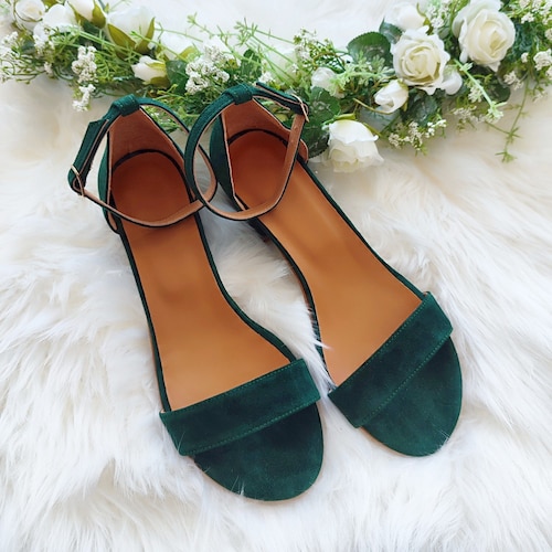 womens green dress sandals The Seel Green Women's Dress Block Heel Sandals Tresmode 38 main image 0