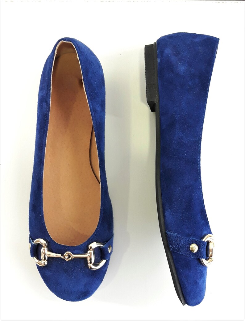 sapphire blue flats