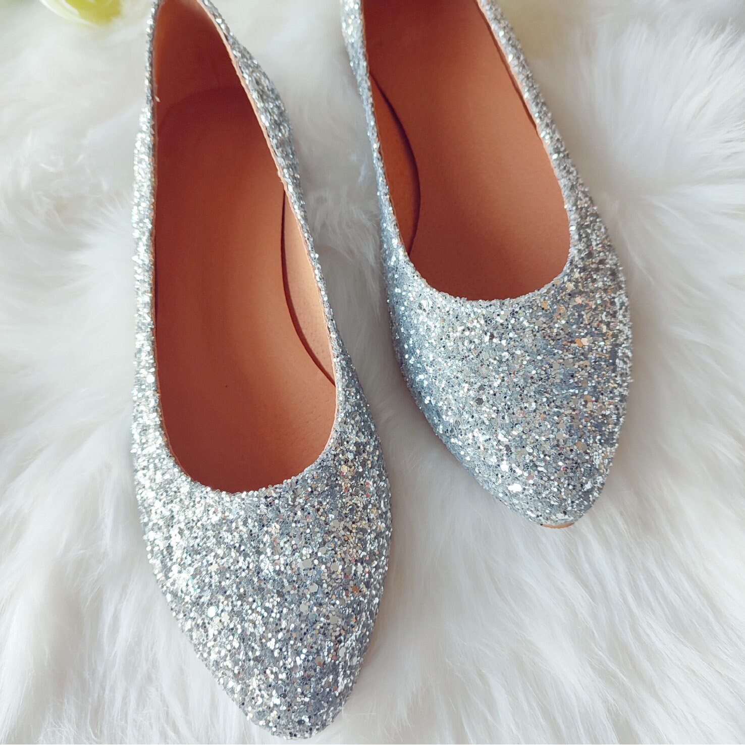 Ballerine Piatte Donna Diamanté Glitter Con Rhinestones - Scarpe Da Matrimonio, Festa, Cerimonia