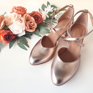 green emerald velvet dress Touch UPS 4433: Mary Rose Gold Formal Prom Dress Shoes Rose Gold / 10.5 main image 1