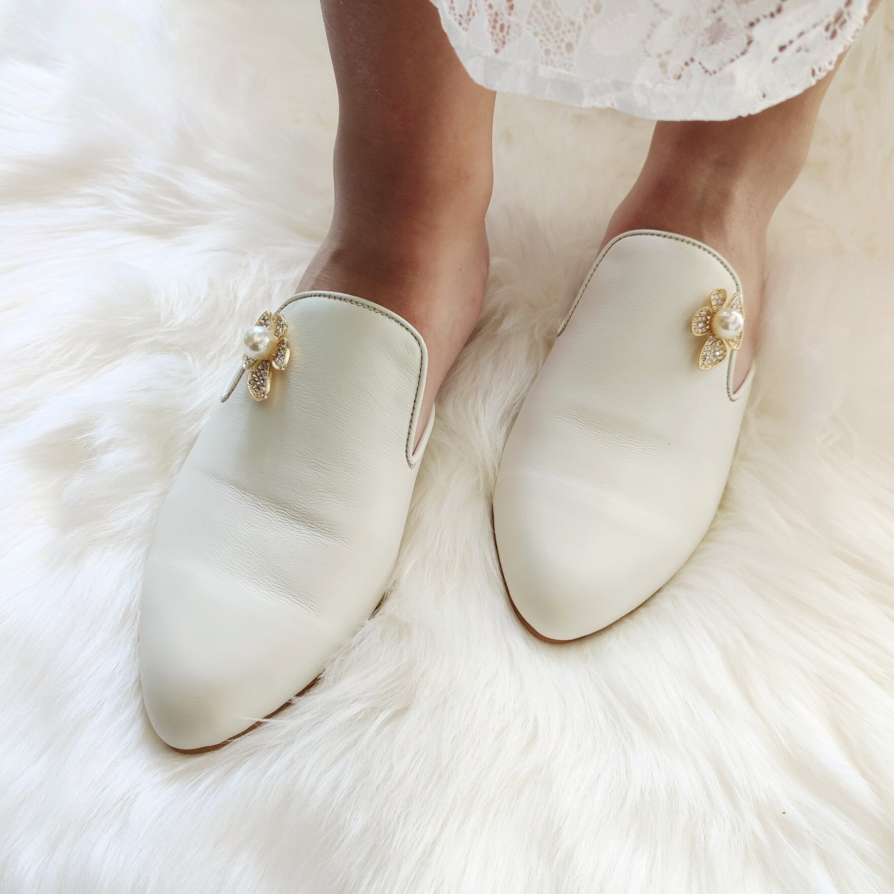 comfortable leather mules
