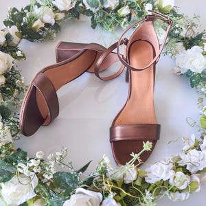 Bronze Wedding Heels Etsy UK