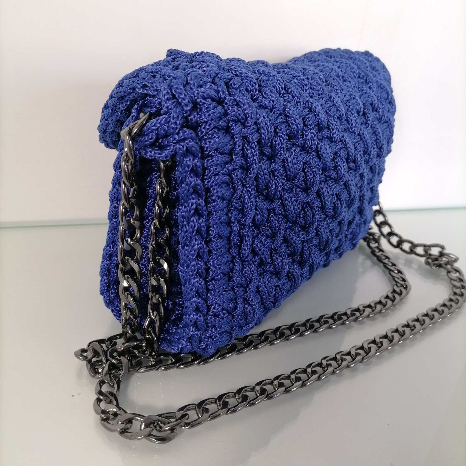 Evening Knitted Clutch Bag Shoulder Bag Stylish Clutch Bag Etsy