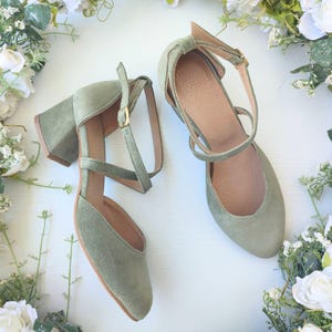 sage green women's dress shoes Amazon.com: Sage Green Heels for bride, Comfortable Wedding shoes (4.5, Sage Green) : Clothing, Shoes & Jewelry